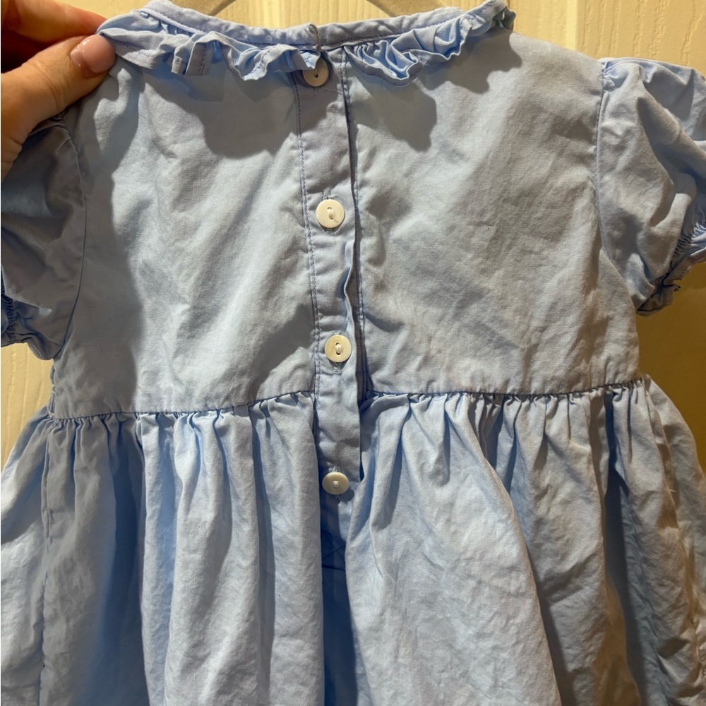 Cecil and Lou Blue Floral Smocked Dress - Picture 4 of 6